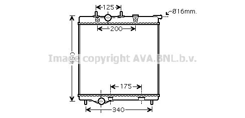 AVA QUALITY COOLING Радиатор, охлаждение двигателя PE2298